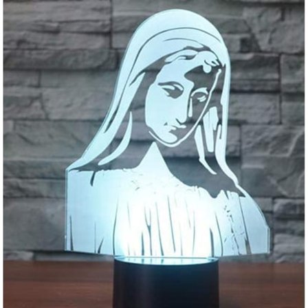 3D Illusion Jesus Nattlampa, 7 Färger Gradvist Bytande Touch Switch USB Bordlampa Kreativ Gåva eller Heminredning (Jesus Predikar)