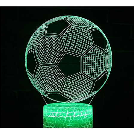 Fotbolls presenter till pojkar Fotboll 3d Illusion Lamp Fotboll 3d Nattljus Present till pojkar flickor
