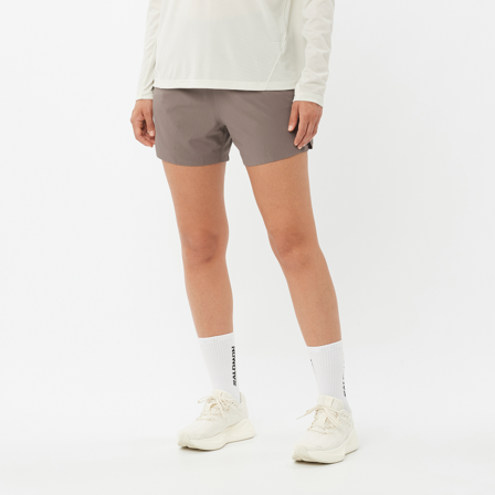 Salomon - short pour femme Shkout C 2in1 Shts 4" W - Iron - M