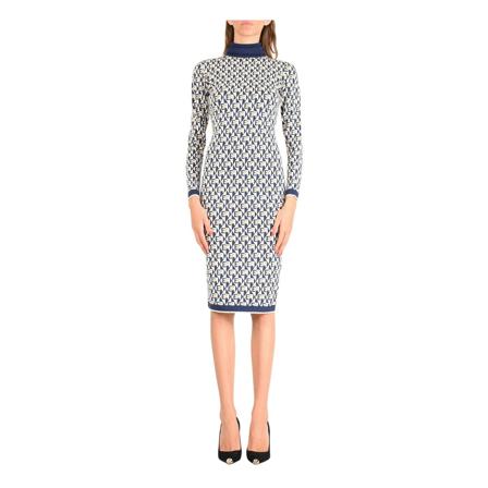 Elisabetta Franchi, Midi Dresses Blauw, Dames, Maat:L,Viscose