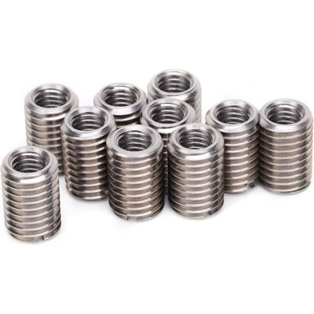 Reduktionsmøtrik reparationsmuffe i rustfrit stål m8 hun til m12 han gevind 10 stk