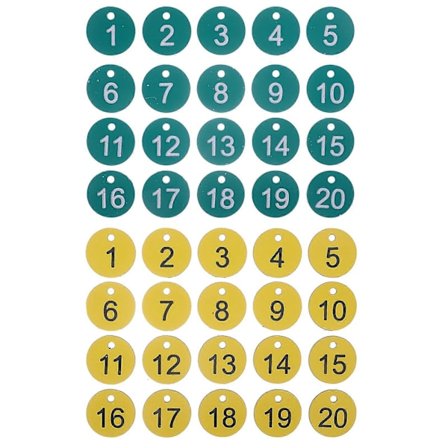20 stk. Bikube Klassifikationsskilte Biavl Kasse Markører Nummererede Tags