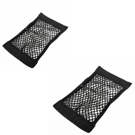 2 stk. bil velcro dobbelt lag netlomme bagagerum opbevaringsnet taske bil