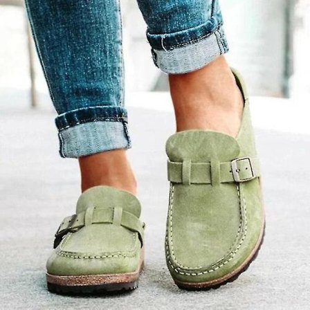 Dames Casual Comfy Træsko Suede Slip On Sandaler Sommer Hjemmekontor Sko