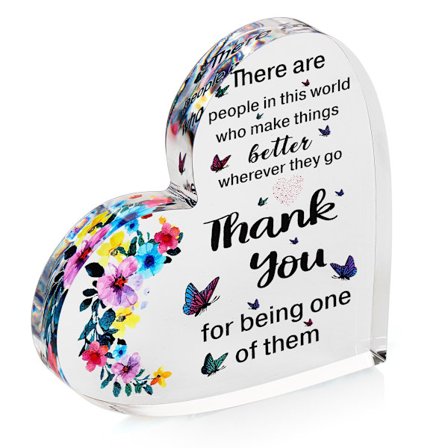 Påskønnelsesgaver til kvinder, akryl hjerte souvenir tak gave - søde tak gaver til kvinder