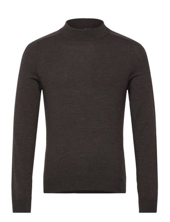 Merino Mock Neck Brown Morris
