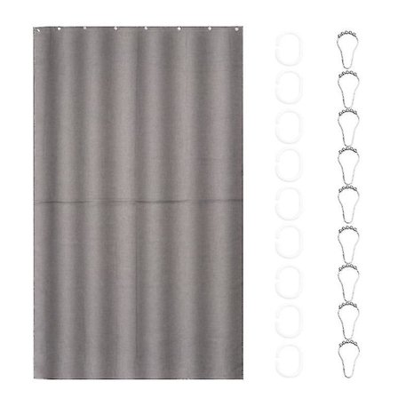 Duschdraperi i linne för badrum