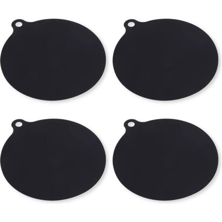 Induktionsskydd - Stekpanna - 4-pack - 22 cm - Tål upp till 240 oC - Silikon - Svart