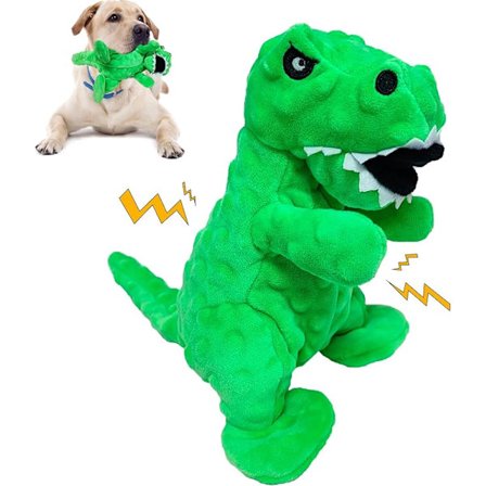 Nariseva koiran lelu täytetty koiran lelu söpö dinosaurus pehmo koiran lelu rypistyspaperilla kestävä koiran pureskelulelu pienille keskikokoisille ja