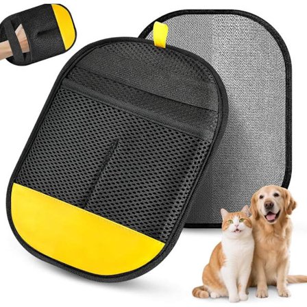 Pawlush Pro Pet Hårfjerningshanske for katter og hunder, magisk børste for kjæledyrhår, dobbeltsidig gjenbrukbar pleiehanske, skånsom massasje 