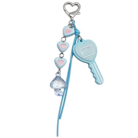 Unik Svamp Nyckelring Söt Svamp Nyckelring Hänge Telefon Prydnad för Kvinnor Flickor Väska Handväska Ryggsäck Rosa