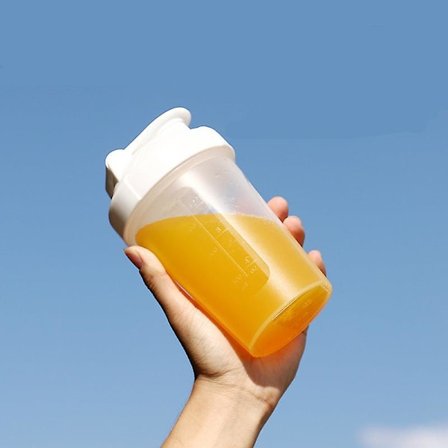 2 st Protein Pulver Shake Kopp 400ml Sport Vattenflaska Plast Fitness