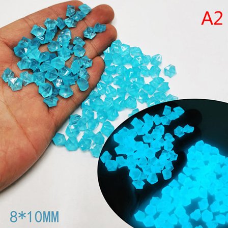 300st Trädgårdsdekor självlysande stenar Glow In Dark Dekorativa Peb