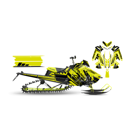 Dekalkit SweTown Neo Race Lime - Polaris Axys 850 Pro RMK 163 2019-2019