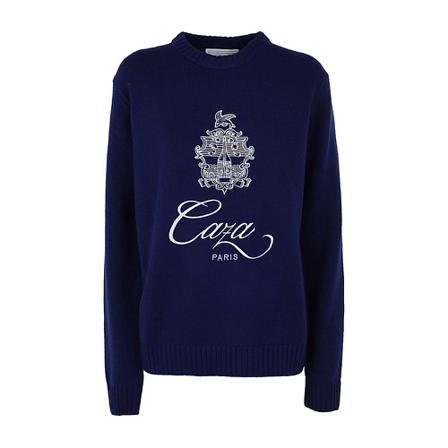 Casablanca Round-neck Strik Blå, Herre Strik