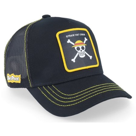 Capslab - Noir trucker Casquette - One Piece Logo Black Trucker @ Hatstore