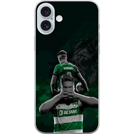 Yhteensopiva Puhelinkuori Apple iPhone 16 Plus Neonmotiivi, jossa teksti "Gaming is in my DNA" sinisenä ja punaisena tiiliseinällä, jossa loistava DNA