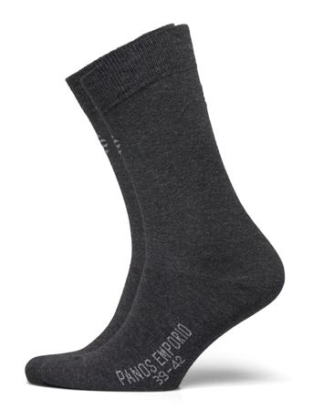 Pe 2Pk Karl Cot Flat Knit European Crew Black Panos Emporio