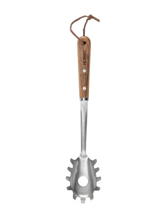 Pasta Server Beech Wood Silver Heirol