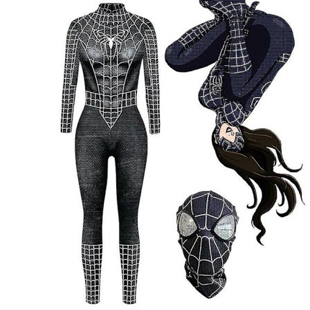 Sexy Bodysuit Black Spider Woman Spandex Halloween Cosplay Dame Superhelt Costume y