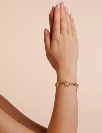 SNÖ of Sweden Eira Charm Brace G/White - Onesize - Gold - ONE SIZE