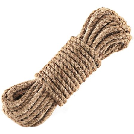 Hagetråd, 4 mm & 6 mm Naturlig Jutetråd for Hjemmet, Hagen, DIY, Kunst og Håndverk, Dekorering, 6mm