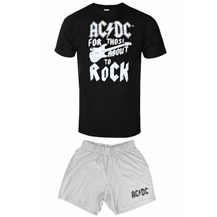 AC/DC Unisex Vuxen För Dem Som Ska Rocka Gitarr Kort Pyjamas