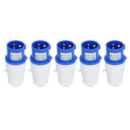 5 kpl 3-nastainen teollisuusliitin EU-pistoke Ilmailuvirtalähteet 220V 250V 16A 2P E