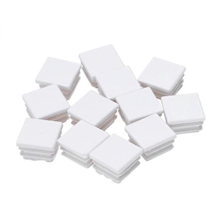 20 mm x 20 mm Plastik Hvide Endestykker Blændende Version af Hætterne Reservedele Tilbehør til Profes fast