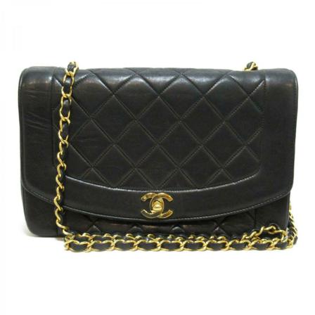 Chanel Vintage Pre-owned Shoulder Väska svart, Dam Vintage Väskor, Dam, Storlek: ONE SIZE