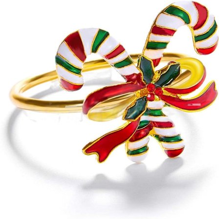 Joululautasliinasormus Joulukuusilautasliinasormus 6 6