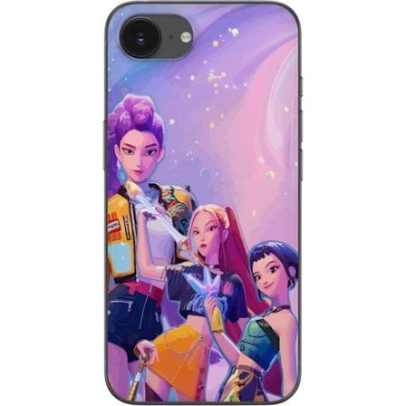 Kompatibelt Mobildeksel til Apple iPhone 16e Futuristiske popdamer i neonfarger med magiske detaljer mot en drømmeaktig galaksebakgrunn