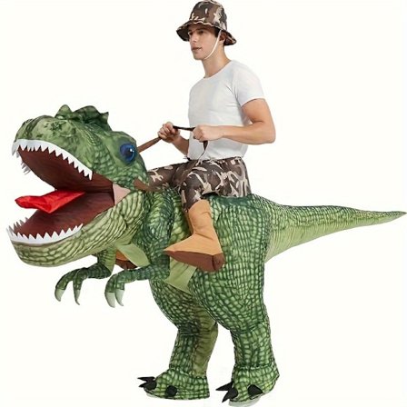 (Spesialtilbud) Oppblåsbar Dinosaur Doll Kostyme Barnas Halloween Rekvisitter Morsom Tyrannosaurus Rex Alien Klær Julekostyme_120-150CM