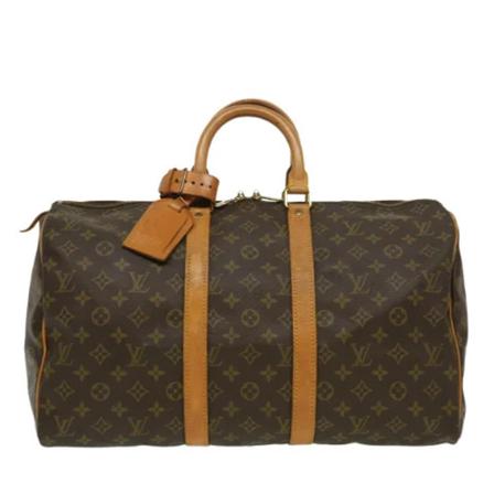 Louis Vuitton Vintage, Brown Canvas Louis Vuitton Keepall Bag Bruin, Dames, Maat:ONE Size