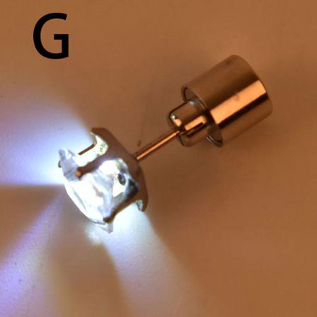 2pc Party Charm Led Örhänge Light Up Crown Glödande Crystal Ear