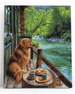 Diamond painting Fika-Pause