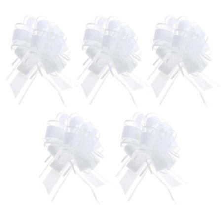 Stor blomsteremballasje blomsterbånd, bryllupsbilbånd, luksuriøs regnbuehvit sløyfe, kreativ ballongblomstergave