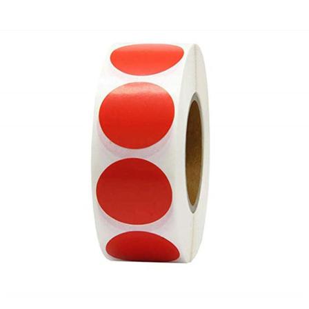 3x500 St Julklistermärken Rulletiketter Runda 25 Mm Red Yell Purple