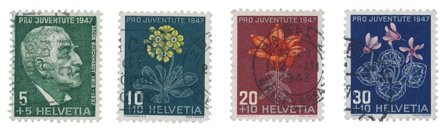 Schweiz 1947 - MICHEL 488/91 - Stemplet