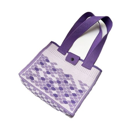 Strikket veske Tote Bag LILLA