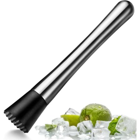 Cocktail Muddler | Teräksinen jäämurskain ja baarimuddler cocktailien valmistukseen, hedelmien murskaamiseen, muddlimiseen ja mojiton valmistukseen - 