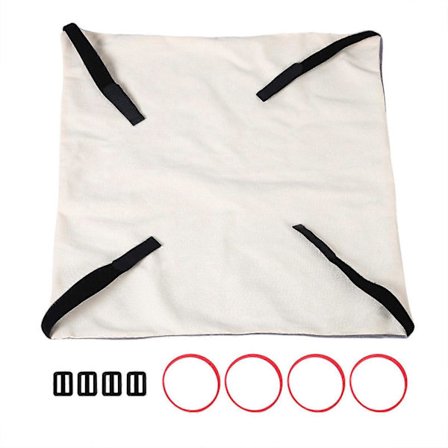 Hängmatta för små hundar och katter, mjuk hängande matta under stol eller bord (Beige Grå, Storlek S)