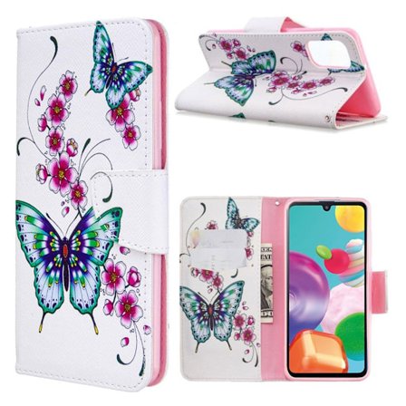 Wonderland Samsung Galaxy A41 Etui - Blomster og Sommerfugle