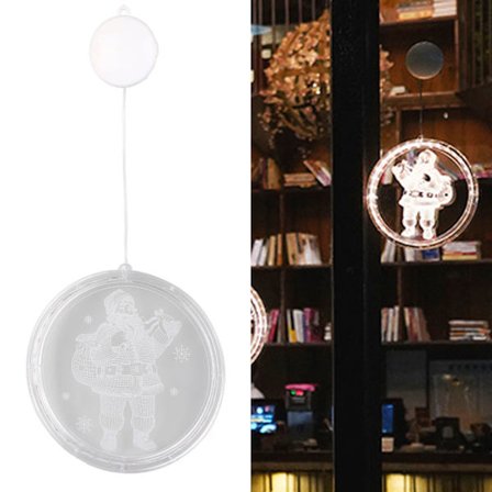 3D Jul Fönsterlampa Batteridriven Akryl LED Jul Dekorativ Lampa för Dörr Sovrum Innergård 8,7 Tum