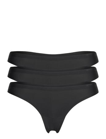 Invisible Thong 3-Pack Stringit Alusvaatteet Black Aim ́n