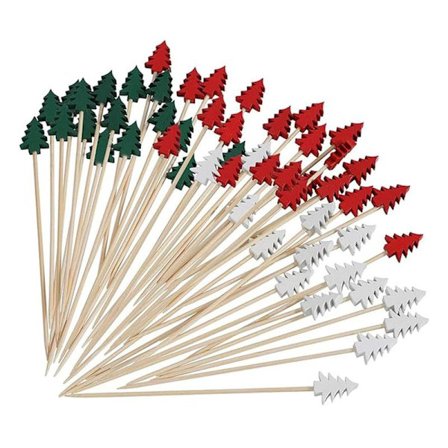 Julemadspyd Juledekoration Tandstikker til Frugt Kage Dessert 100 stk.|Boligindretning|Figurer