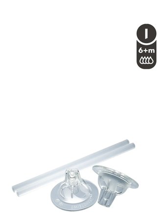 Twistshake Twistshake Straw Baby Bottle Teat - White - 6 M