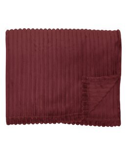 Fleecepläd Baloo 130x170 cm Vinröd - Redlunds