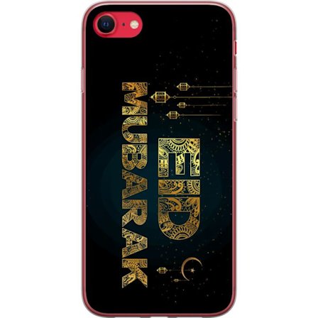 Yhteensopiva Puhelinkuori Apple iPhone SE (2020) Kultainen ramadan-aiheinen motiivi, jossa on koristeellista typografiaa, lyhtyjä, puolikuu ja tähti