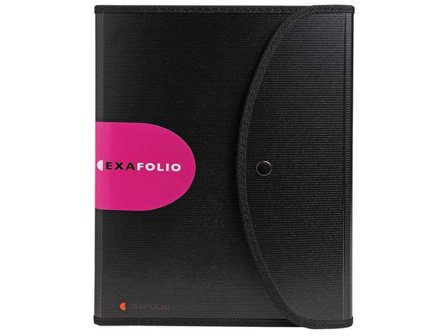 Exacompta Sorteringsmapp, Exafolio Exactive , med utdragbar mapp och anteckningsblock, 200 ark med A4-papper, 6 fack, 255 x 335 mm, polypropylen, - 